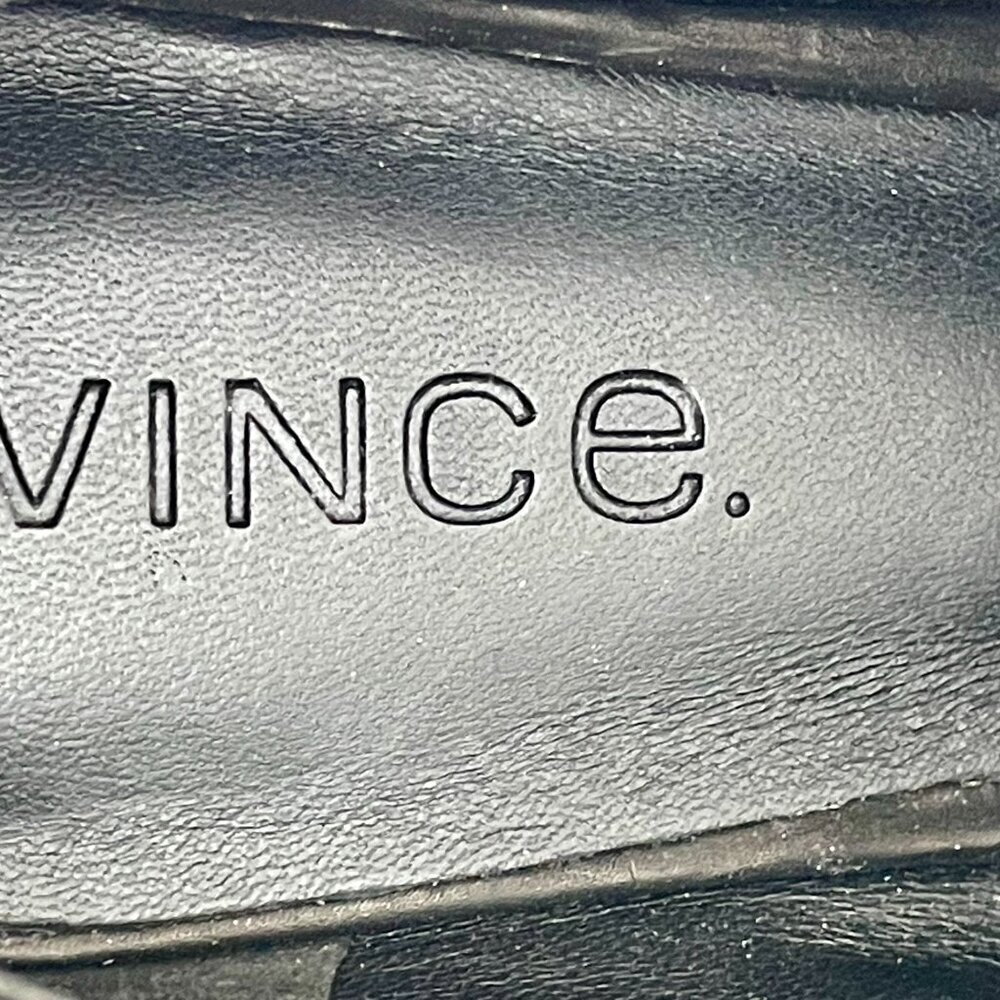 Vince Noel Black Leather Pointed Cap Toe Flats 8.5M Minimalist - Picture 6 of 15